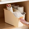 2/3pcs Plastic Under Sink Organizer with Wheels, Bottle Organization Bins Kitchen Cabinet Organizers Plastic Basket for Under 3