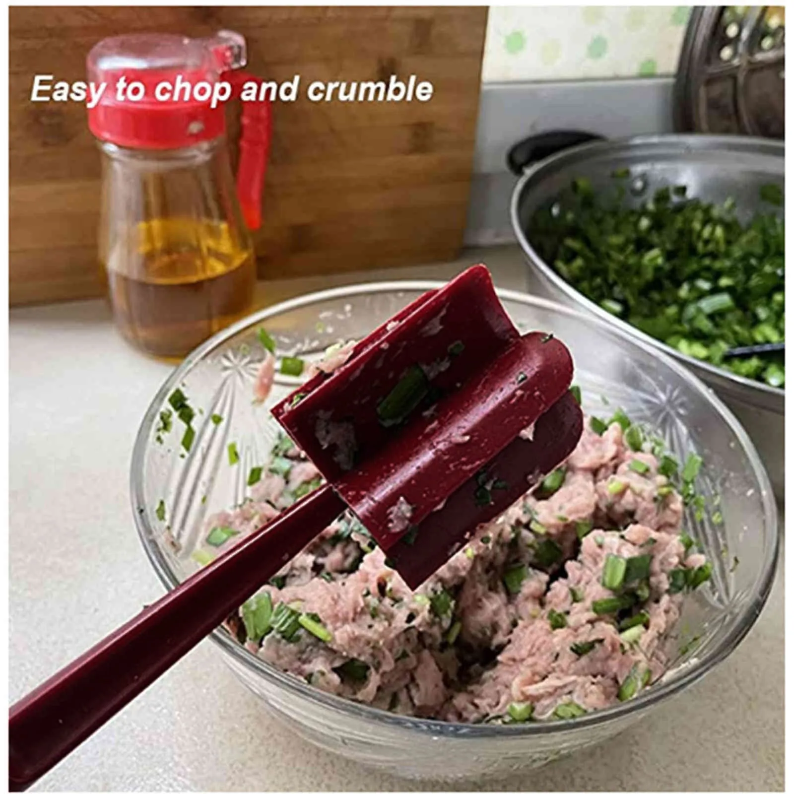 Meat Chopper Premium Heat Resistant Masher And Smasher For Hamburger Meat  Ground Beef Meat Fork Non Stick Mix Chopper 2023 - AliExpress