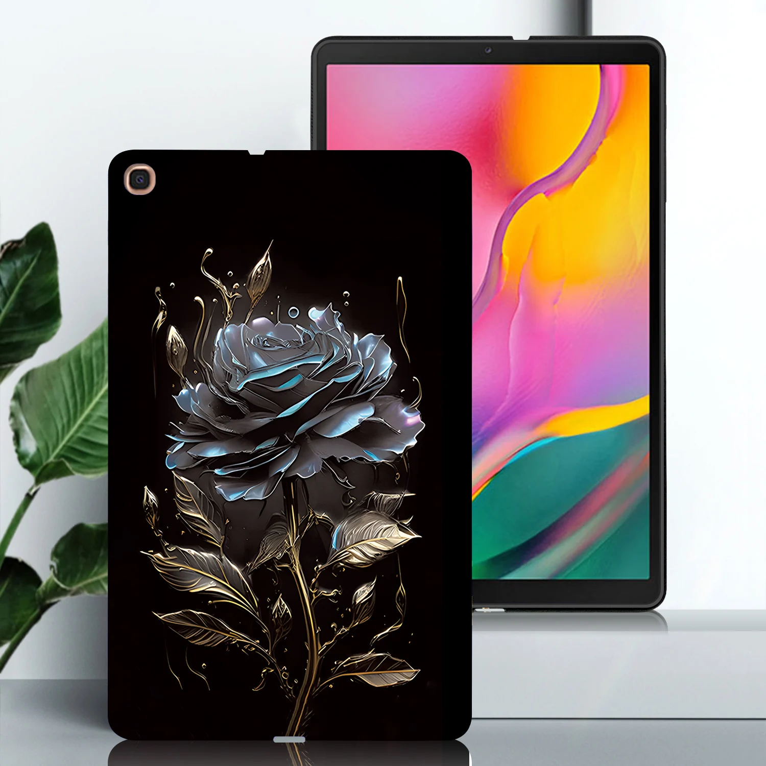 Silicone Protective Tablet Case - Black TPU Back Cover