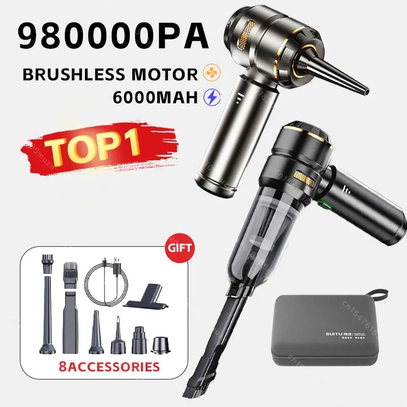 car vacuum cleaner high power portable handheld wireless brushless motor cleaning machine powerful air duster for home appliance Car Vacuum Cleaner High Power Portable Handheld Wireless Brushless Motor Cleaning Machine Powerful Air Duster for Home Appliance 2
