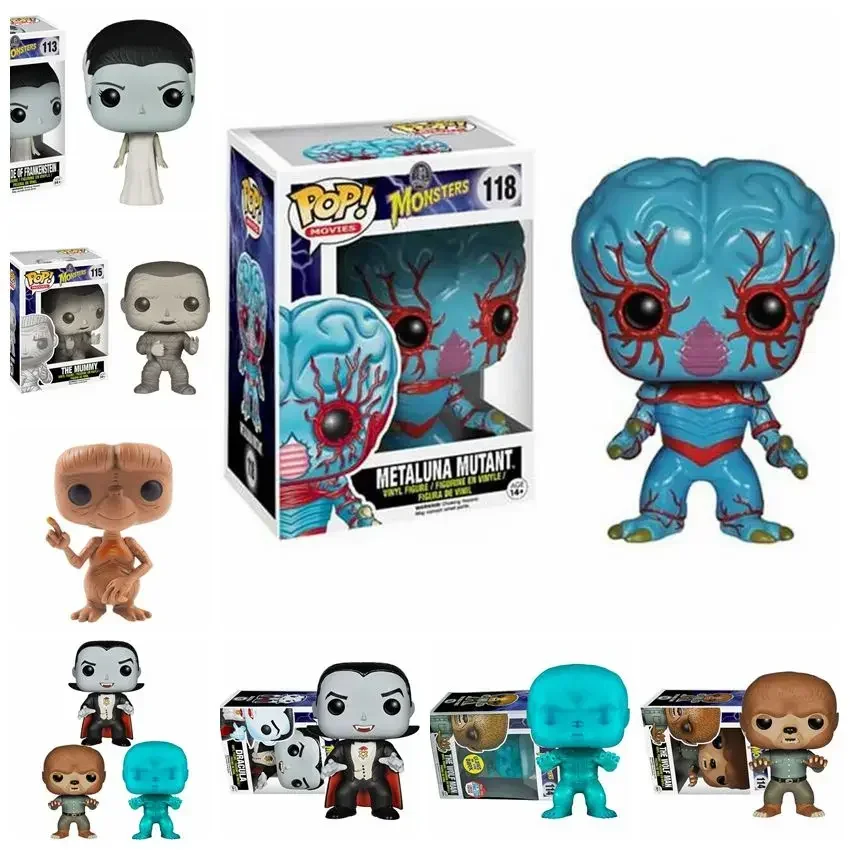 thumbnail image 1 of Figuras de colección Funko Pop Monsters METALUNA 118# LA NOVIA DE FRANKENSTEIN 113# LA MOMIA 115# EL HOMBRE LOBO 114#, 1 of 5