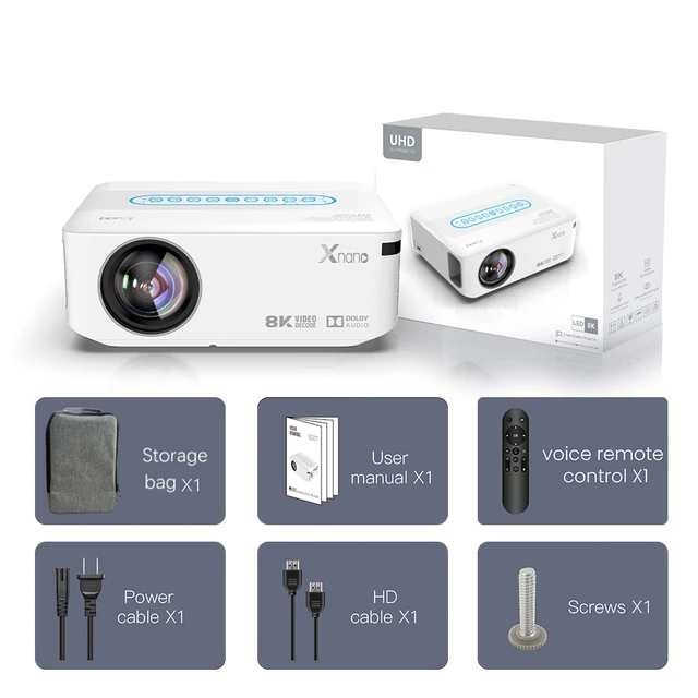 Projecteur Transpeed 4K 1080P 8K vidéo 300ANSI LED projecteurs android