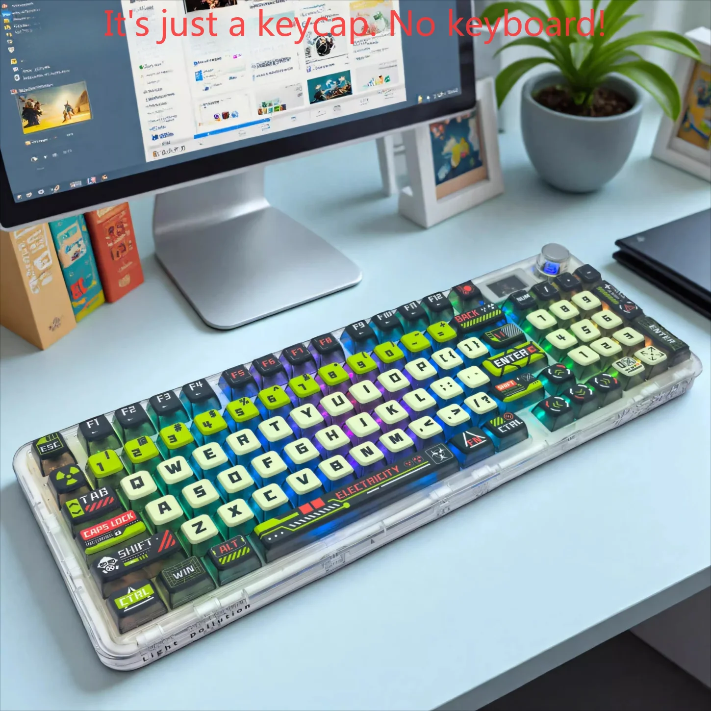 Apocalypse Biochemical, 4면 투명 푸딩 키캡 PBT 125 키, 60/84/98/108 기계식 키보드 액세서리용