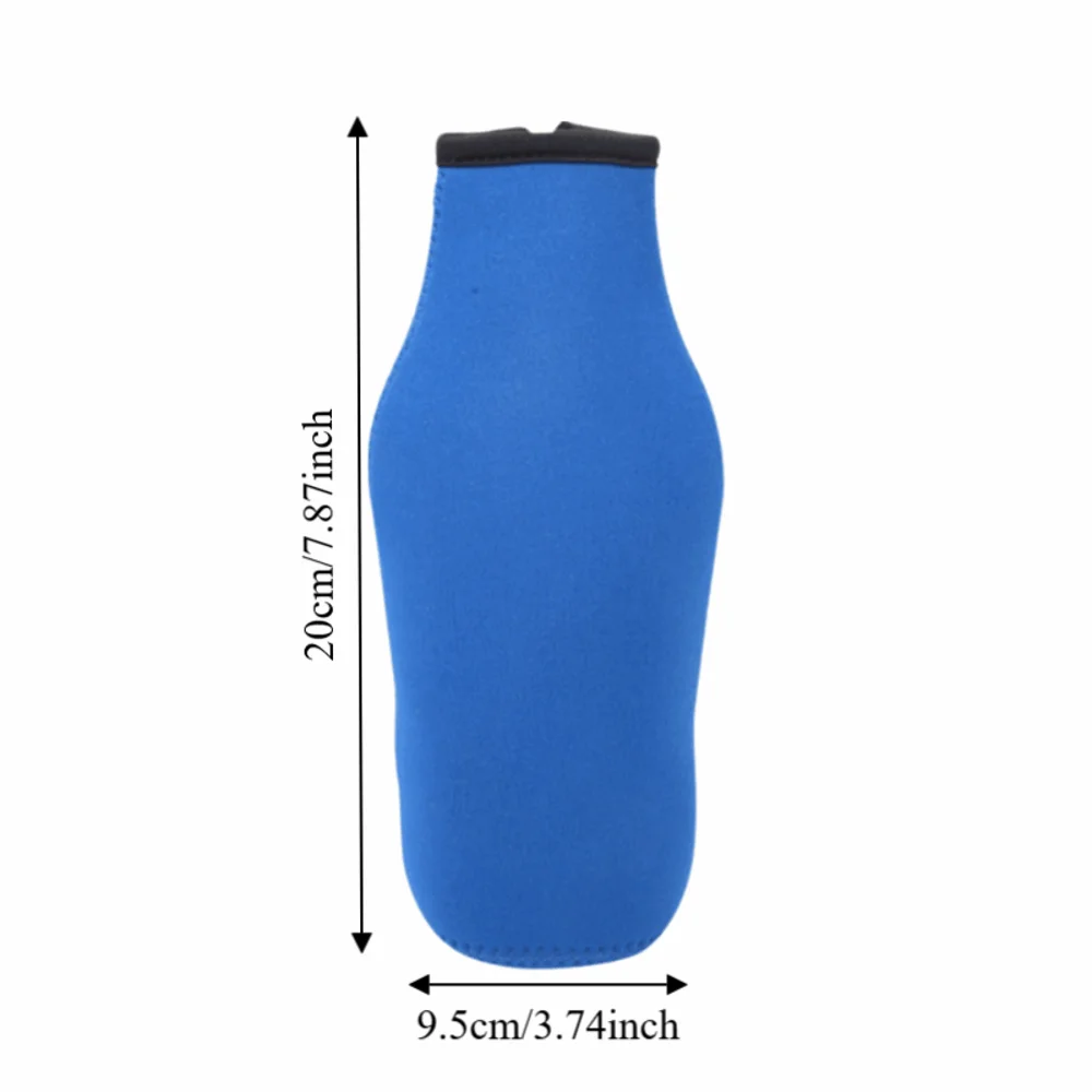 6 Pcs 330ml 맥주병 슬리브 지퍼 클로저가 있는 네오프렌 음료병 홀더 다채로운 맥주병 절연체 맥주병