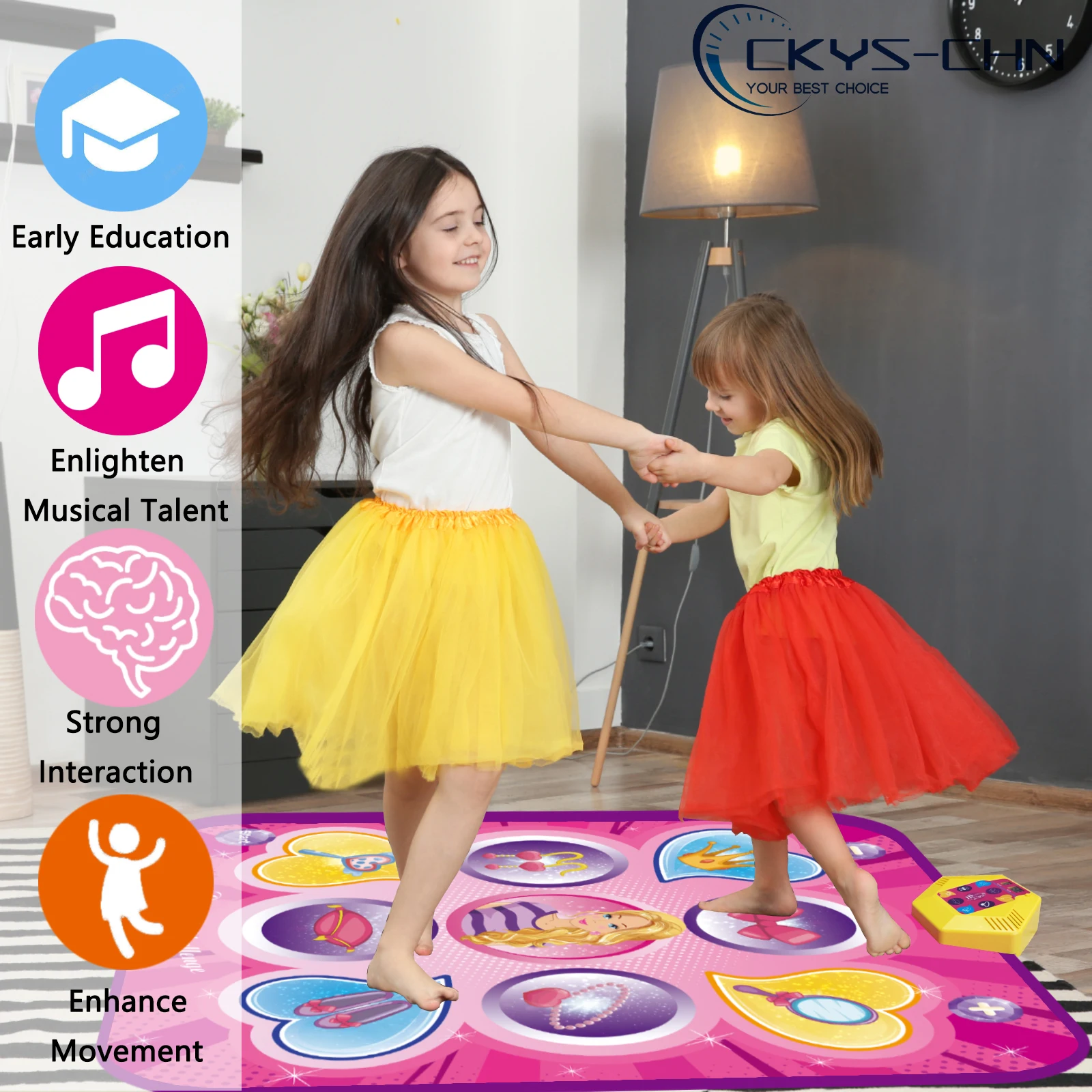 Girl Dancing Blanket Mat Electronic Music Mat Body Pad Dinosaur Boy Sports Game Toys Birthday Festival Gifts For Girl 2