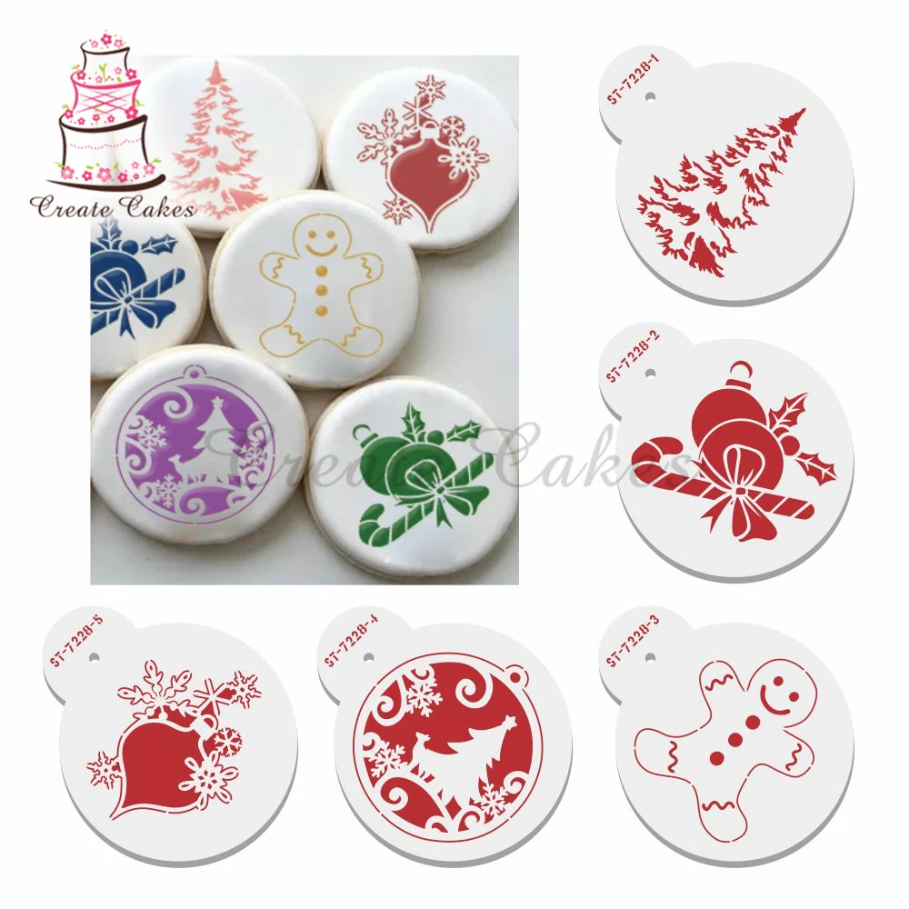 Plastic Stencils Chocolate Stencil Baking Tools Christmas Stencils