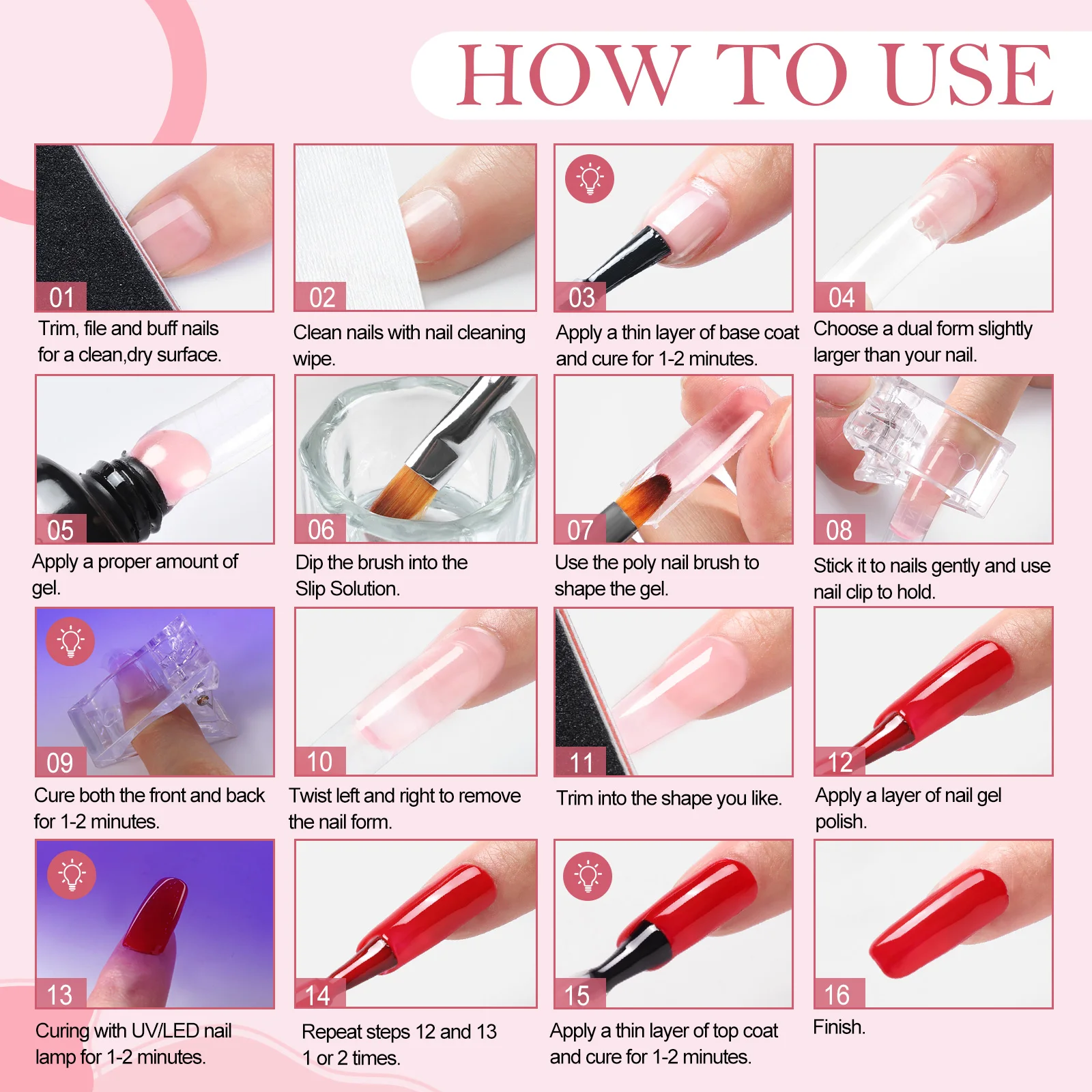COSCELIA 12PCS Gel Nail Polish Kit With UV Nail Lamp Soak OFF Gel Nail Kit 5PCS Base&Top Coat Set Gel Polish Nail Tool Set 2
