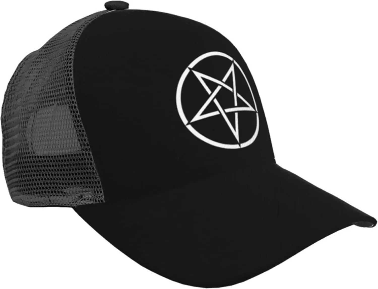 

Pentagram Trucker Hat - Mesh Baseball Snapback Cap for Men Or Women Outdoors