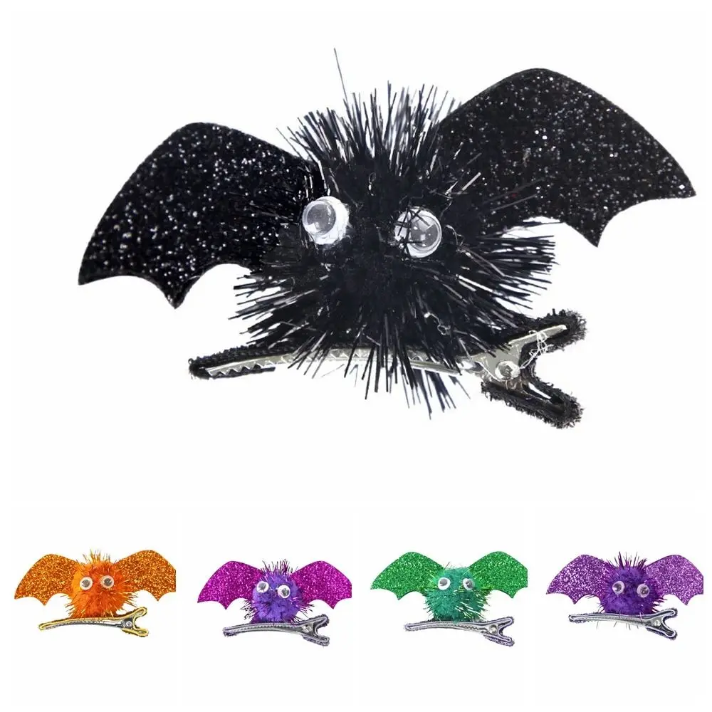Metallic Woven Bat Wings Hairpin Barrettes Ornament Halloween Duckbill Clips Eyes American Style Cosplay Hair Clip Party