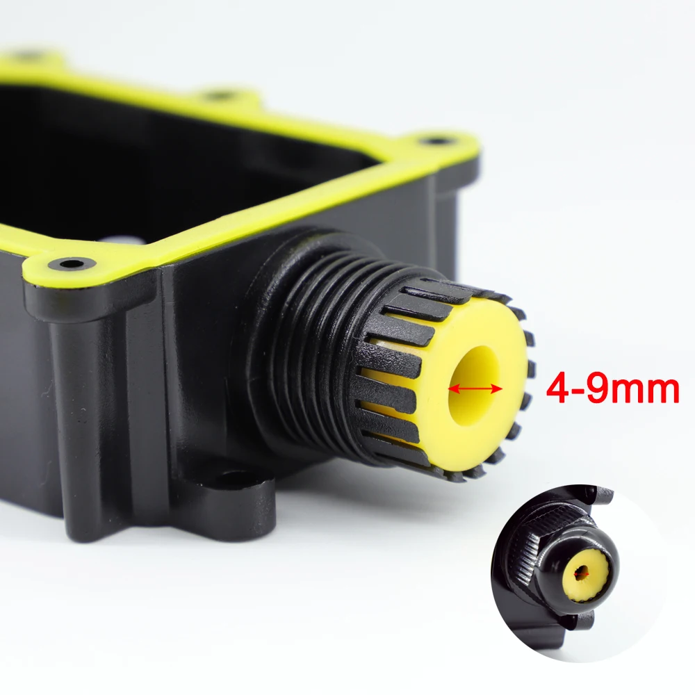 Caja De Conexiones Eléctricas De Superficie 200x120x75 Mm - Caja De Empalmes IP66, Negra De ABS, Para Proyectos De Bricolaje Y Electrónica