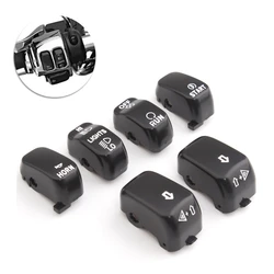 Motorcycle Handlebar Control Switch Caps Kit Housing Button Cover ABS For Harley Sportster XL 883 1200 Dyna Softail Fat Boy VRSC