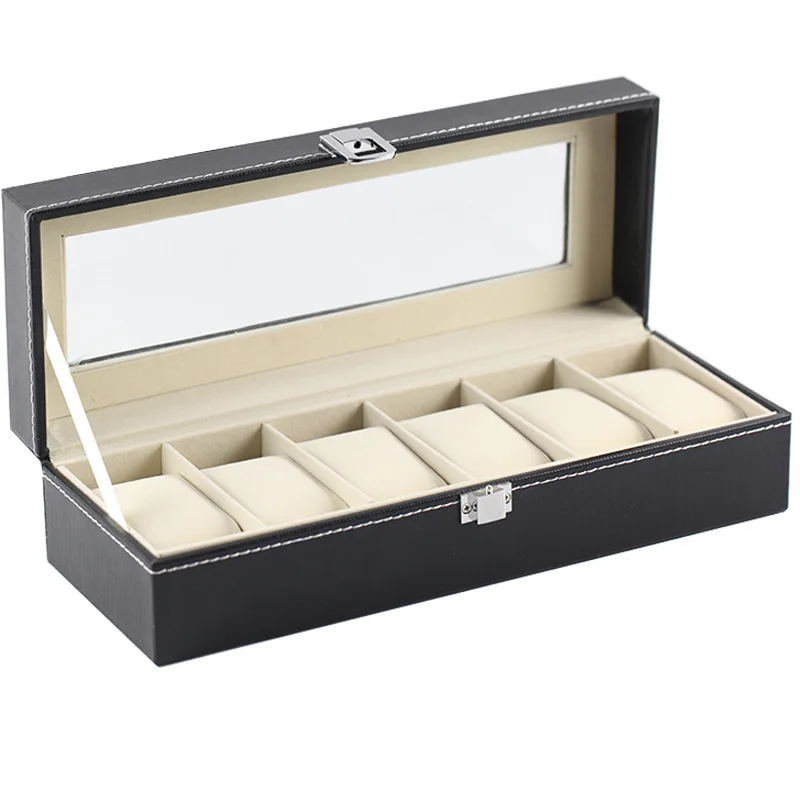 Watch Organizer Box PU Leather Watch Case Holder Organizer Storage Box Quartz Watches Jewelry Boxes Display Men Women Gift