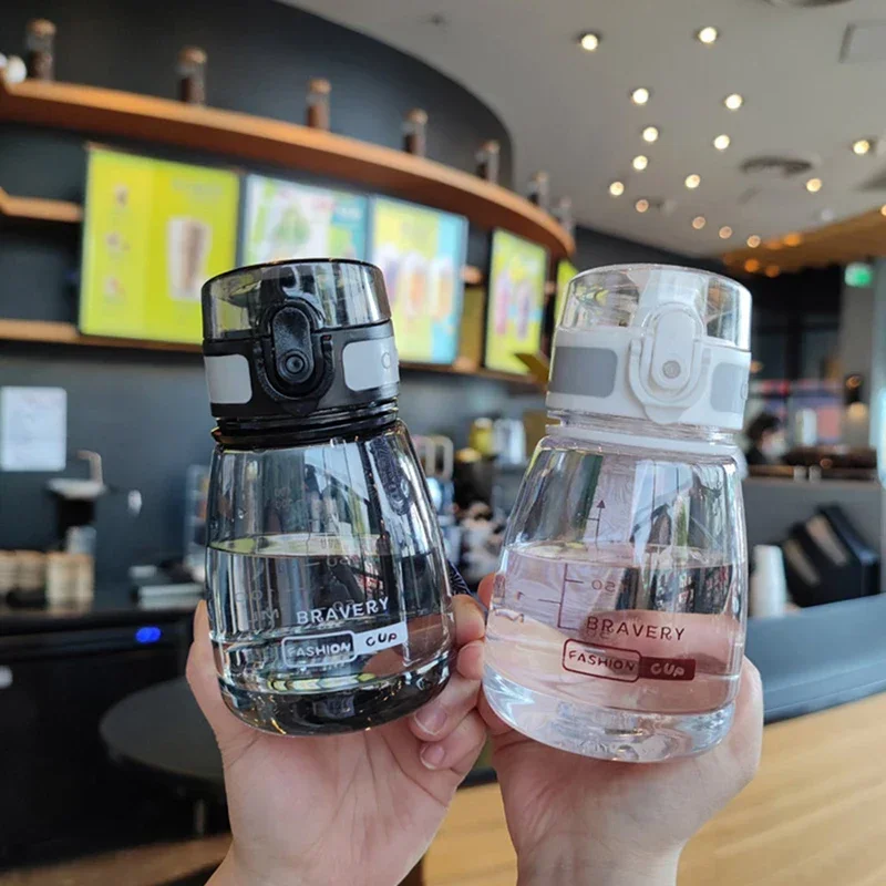 Mini Borraccia Per Acqua Potabile Bpa Free Plastic Water Cup Portatile Riutilizzabile Flip Top Sport Bottiglie D'Acqua Per Campeggio All'Aperto 400Ml