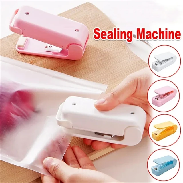 Blanc Mini Machine Sceller Portable 2 En 1 Machine Thermoscellage Petite  Scelleuse Sac Pratique Mini Scellant Sac Thermique Avec Un Crochet Pour Les