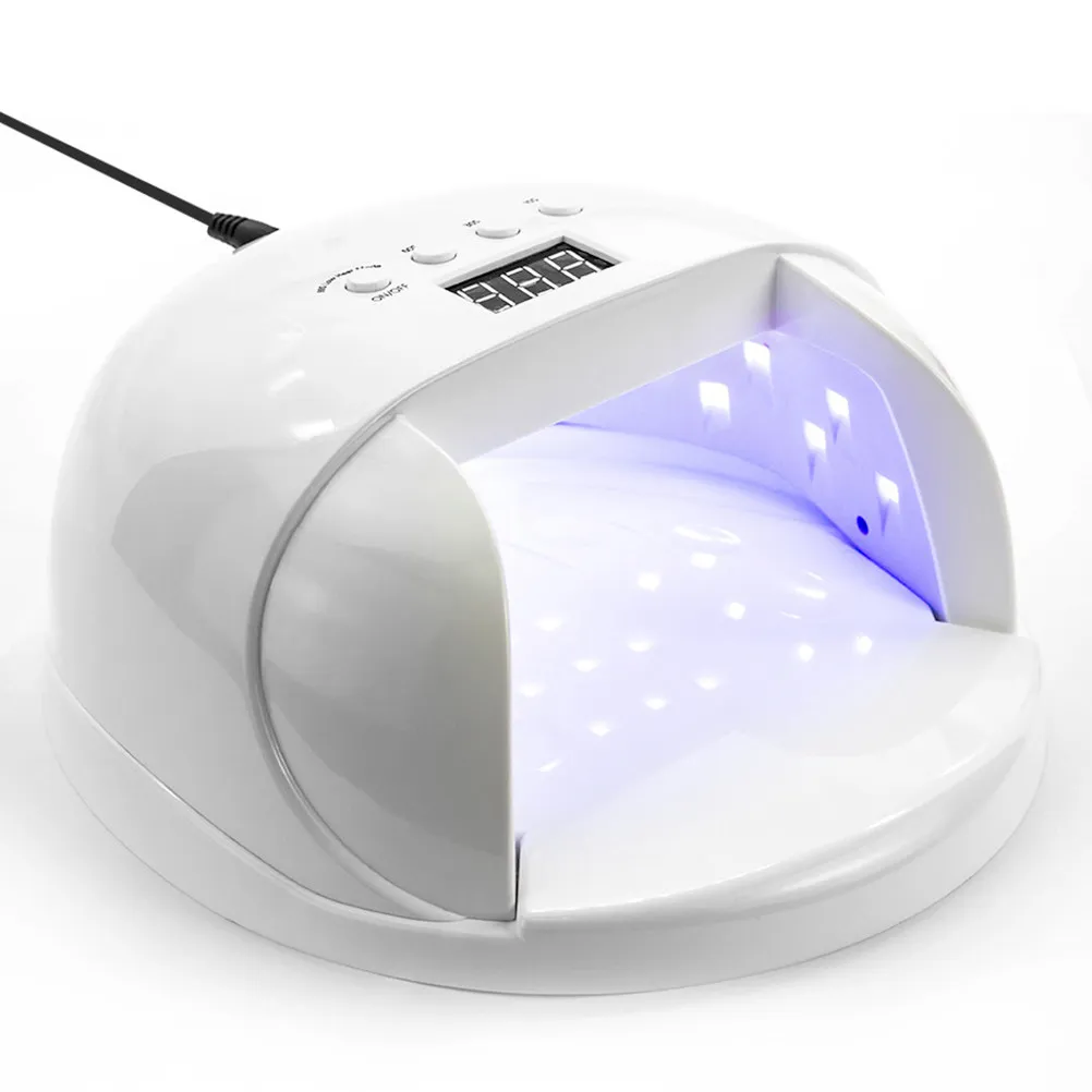 60W LED UV 젤 네일 라이트 램프, 매니큐어 페디큐어 가정용/전문가용 타이머 조절 기능 포함