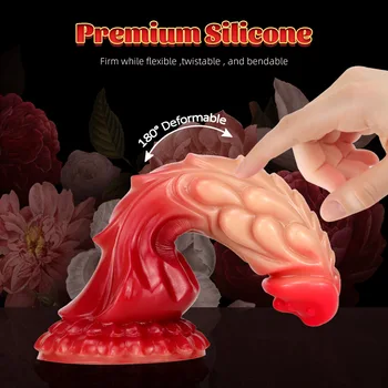 Dragon Monster Dildo Huge Penis with Suction Cup Big Dick Animal Anal Dildo Vagina Massager Masturbator For Men Women Sex Toys 5
