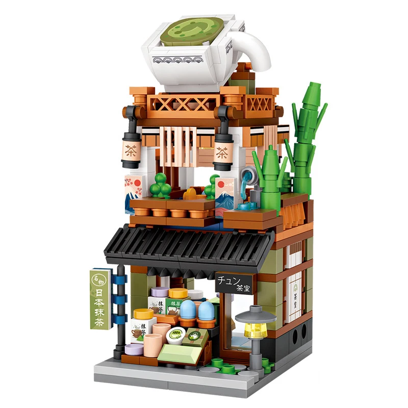 LOZ Mini Street View Series Japanese matcha shop Ramen Canteen Kimono shop Building house model Children's building blocks toys - Image 6