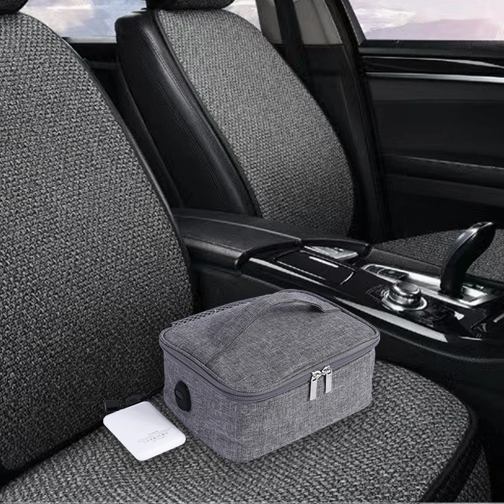 USB Rechargeable Insulated Lunch Bag Waterproof Electric Lunch Bag Electric Heating 3 Heat Levels Thermal