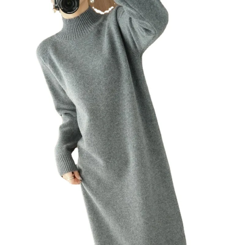 Women Autumn Winter Long Sleeve Sweater Dress