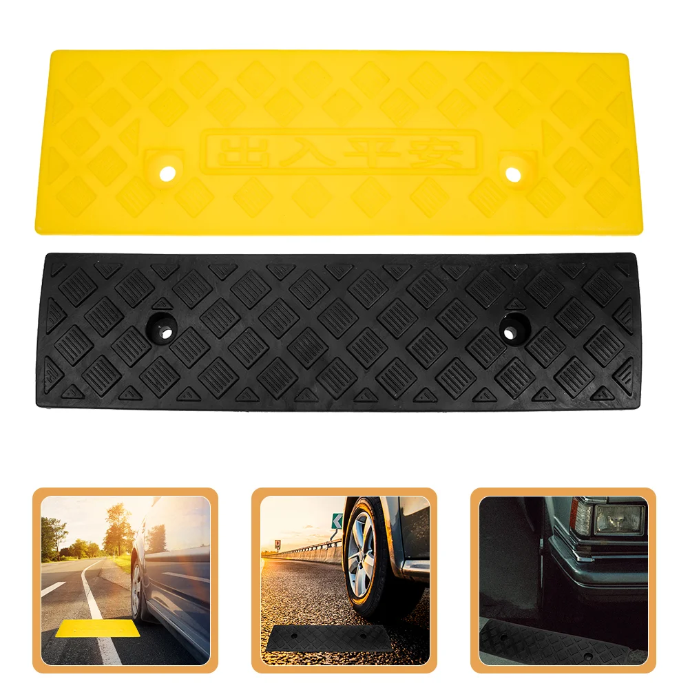 Bike Ramp Car Curb Rubber Sidewalk Truck Vehicle Stair Carpet Treads Shed Garage Loading Dock Ramps 4 pcs tread cover stair covers rug step carpet treads stairs rv polyester polyester carpet