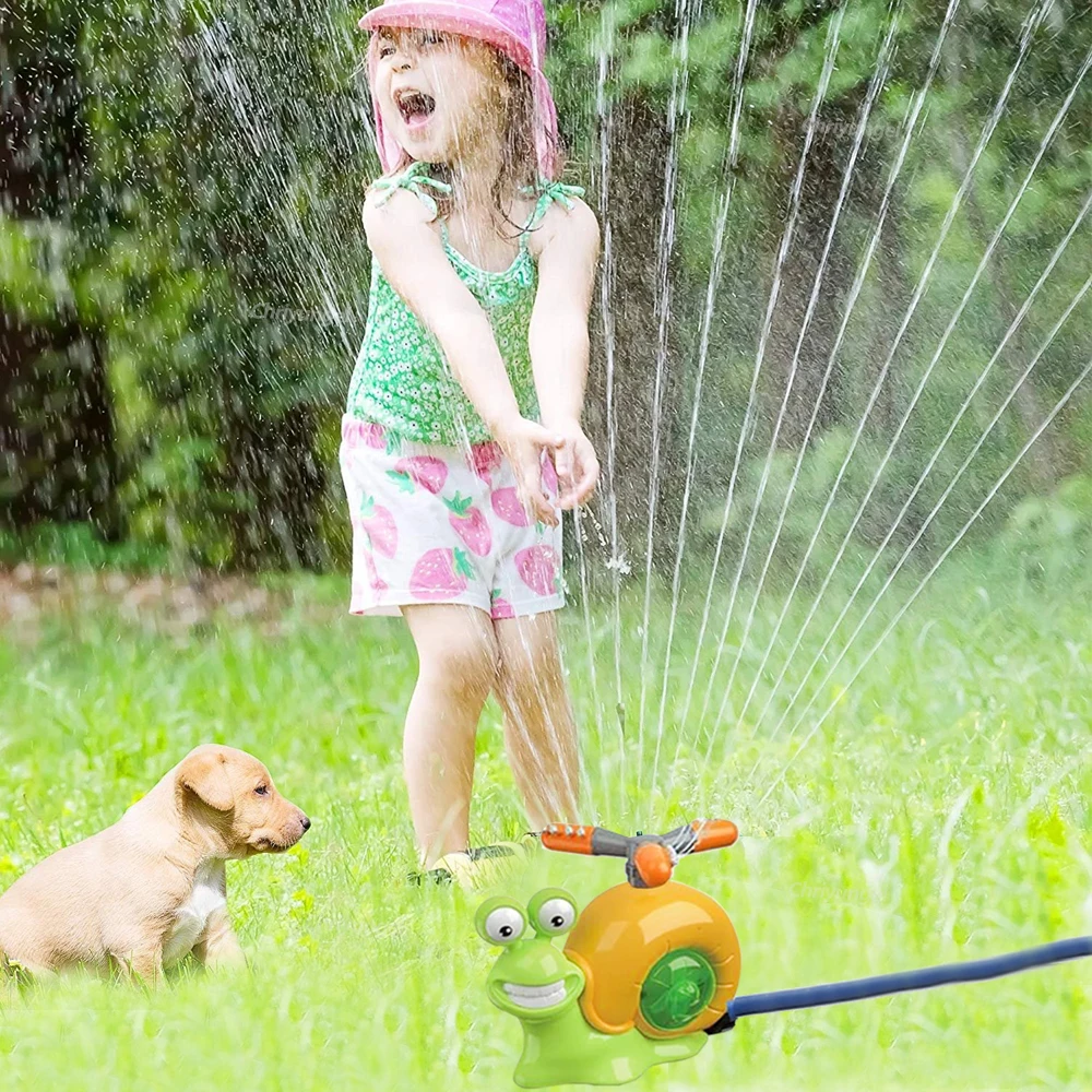 2 in 1 Water Sprinkler Baseball Toy for Kids Baseball Toy Water Game 360° Roating Spray Play for Summer Backyard Lawn Pool Party 3