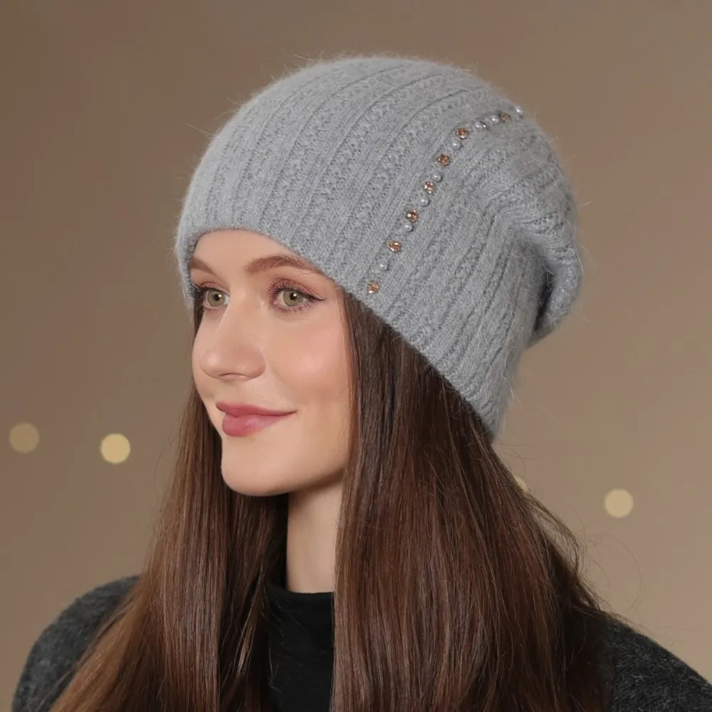 

Warm Fashion Decorate Hat Durable Windproof Soft Female Streetwear Trend Knitted Hat Breathable Woolen Yarn Ski Cap