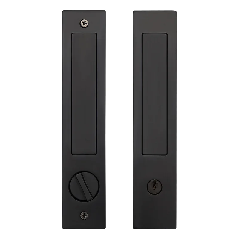 New sliding door lock, sliding door, wooden door, bathroom, bedroom, double-sided spring embedded folding door hook clasps