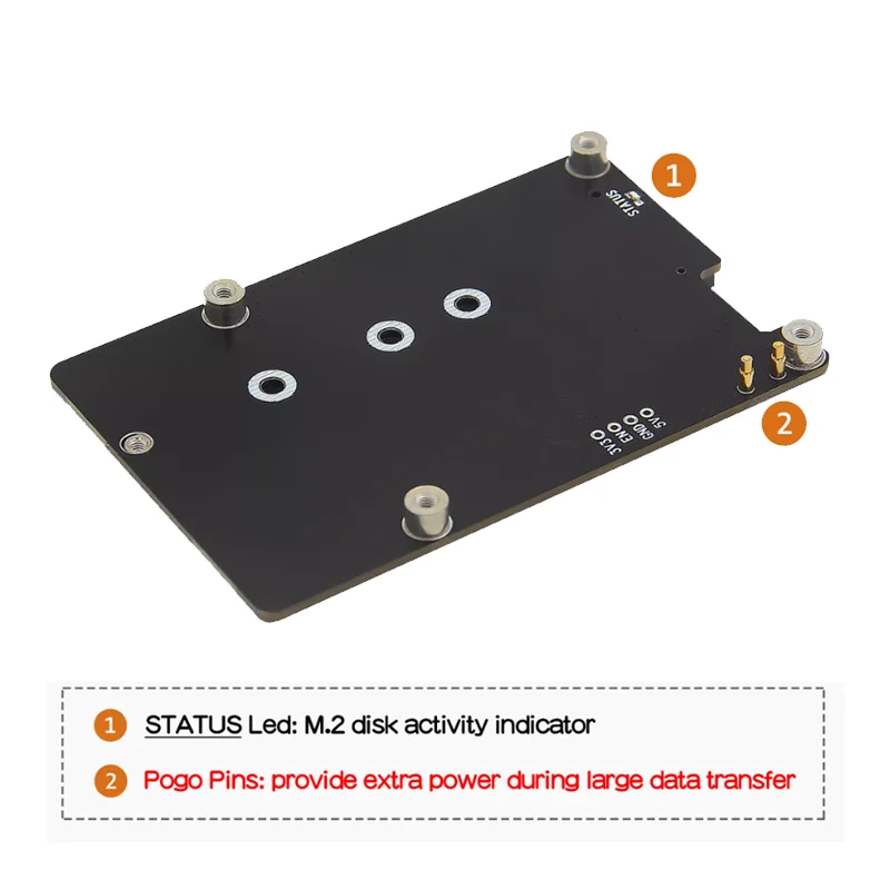 Placa Adaptadora X1002 para Raspberry pi Pcie para M.2 Nvme Ssd Hat X1002 2280 2242 2230 - Imagem 3