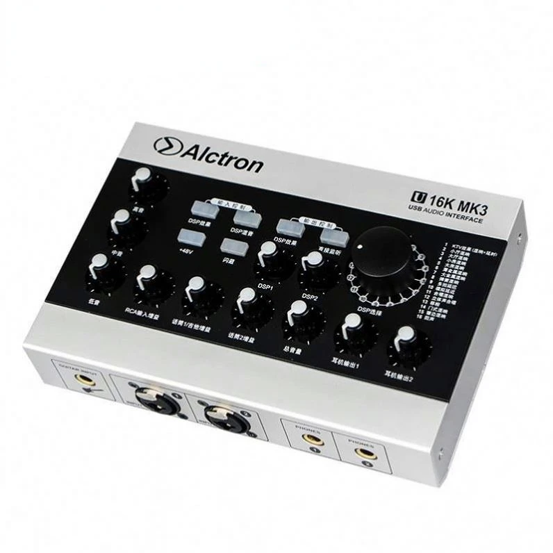 

U16K MK3 USB Audio Interface Live Streaming Portable External Sound Card For Studio Recording