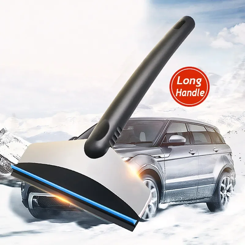 Universal Portable Car Snow Ice Shovel Stainless Steel Ice Snow Brush Automobile Remove Winter Cleaning Scraping Tools