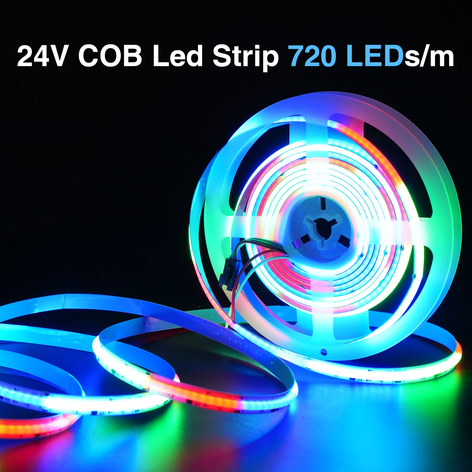 

COB LED Light Strip 720LEDS Diode Flexible Ribbon Programmable Music Sync Color Changing 10mm Home Party Christmas Decoration