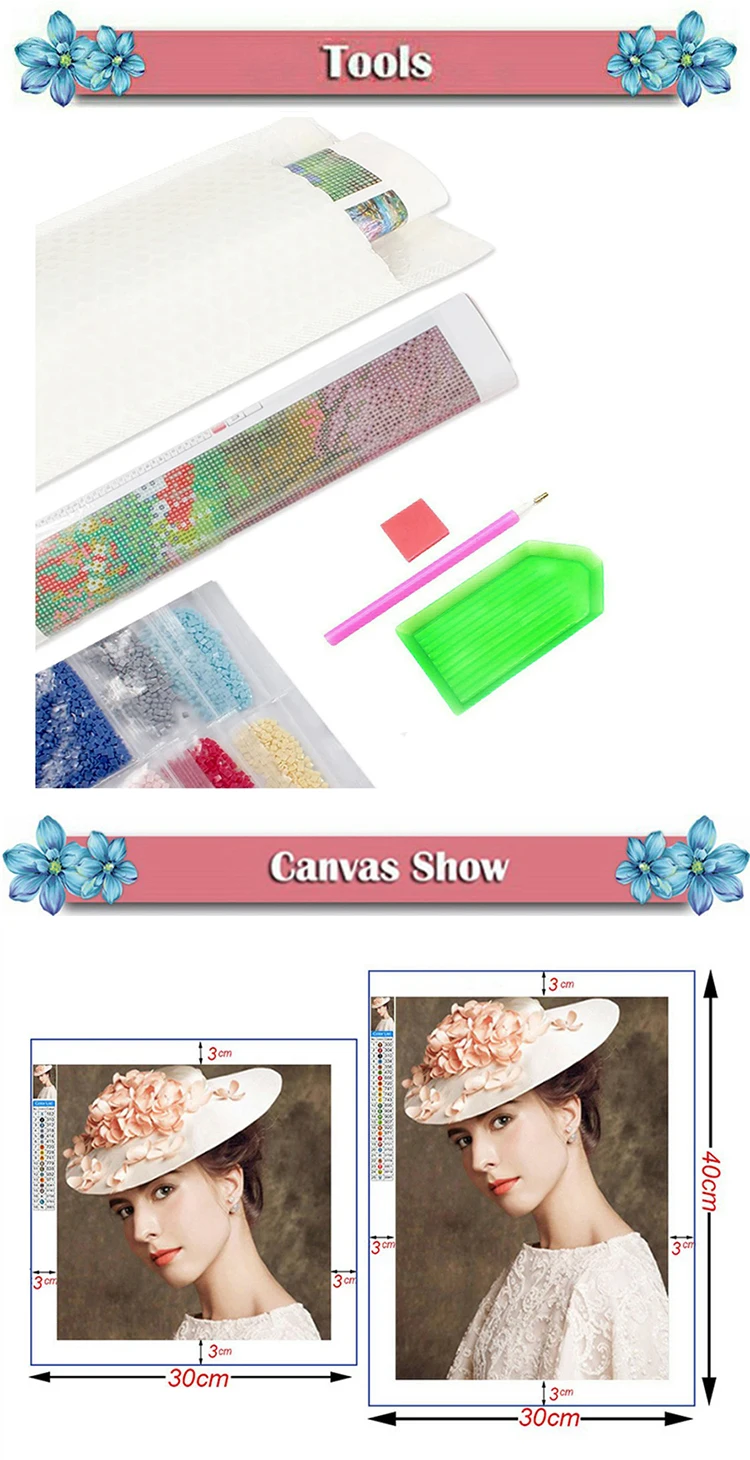 Description Picture 6 of itemDIY 5D Diamond Painting Animal Landscape Cross Stitch Kit Full Round Embroidery Mosaic Art Rhinestone Decoration Picture