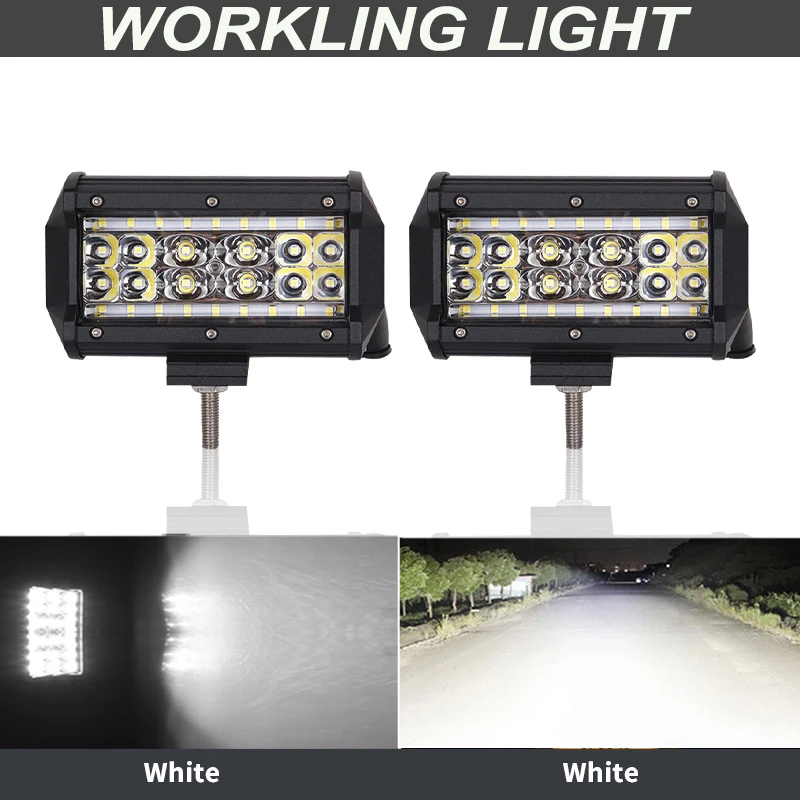 

1/2pcs 12V 24V LED Bar Offroad Spot Flood Combo LED Light Bar Work Light for Truck Car SUV 4WD 4x4 Boat ATV Barra LED Headlights