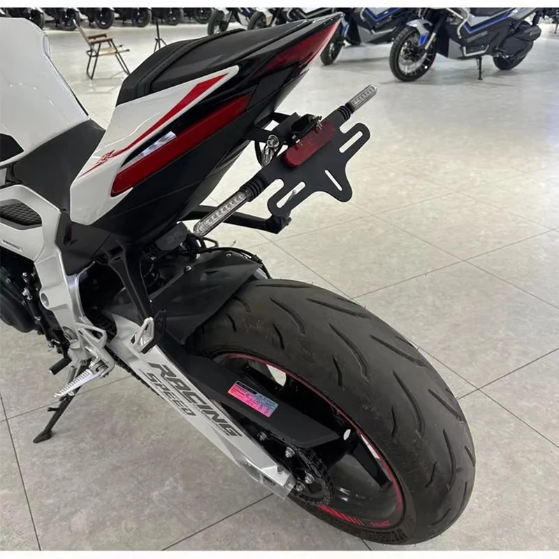 Zontes 703RR 오토바이 후면 접이식 짧은 테일 스톡 번호판 라이트 Tailstock 홀더 브래킷 키트 Zontes 703 RR