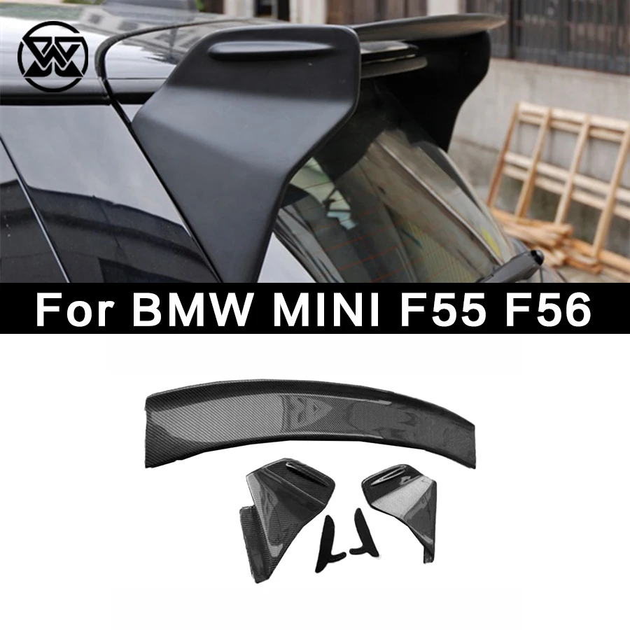 

Задний спойлер из углеродного волокна для BMW MiNi F55 F56, Автомобильный задний спойлер на крышку багажника, задние ласты, обновленный сплиттер