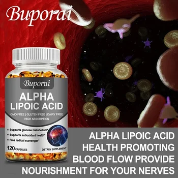Alpha Lipoic Acid 600mg - Powerful Antioxidants Skin Care Protecting Liver, Brain and Nerve Health Energy Metabolism
