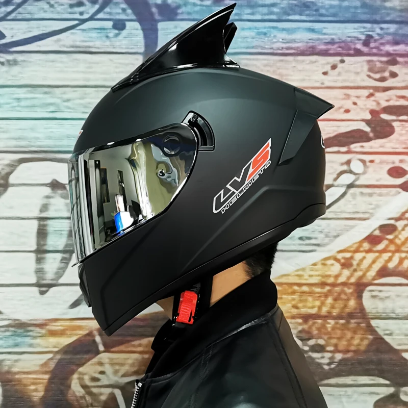 extract Verblinding litteken Full Face Helmet Motorcycle With Corner Double Visor Racing Motocross Atv  Enduro Casco Motor Helm Black Capacete De Moto - Helmets - AliExpress