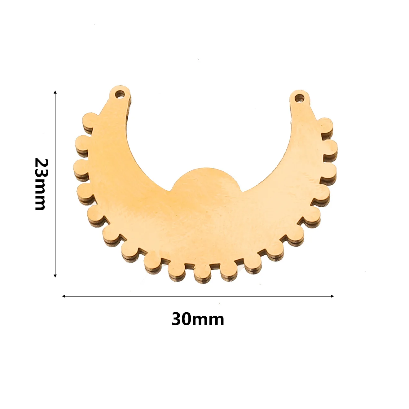 Bohemian Style Titanium Steel Water Drop Charm Pendant Gold DIY Connector Pendant Earrings Necklace 6