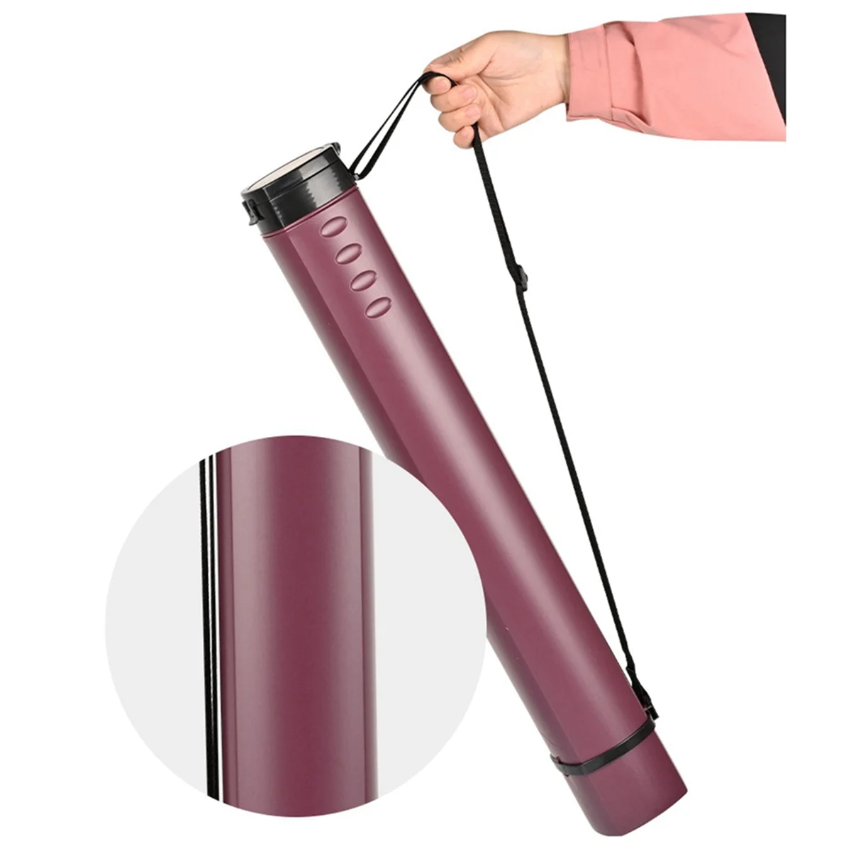 BAAU Composite Recurve Bow PP Telescopic Barrel Outdoor Archery Barrel Storage Equipment. Black