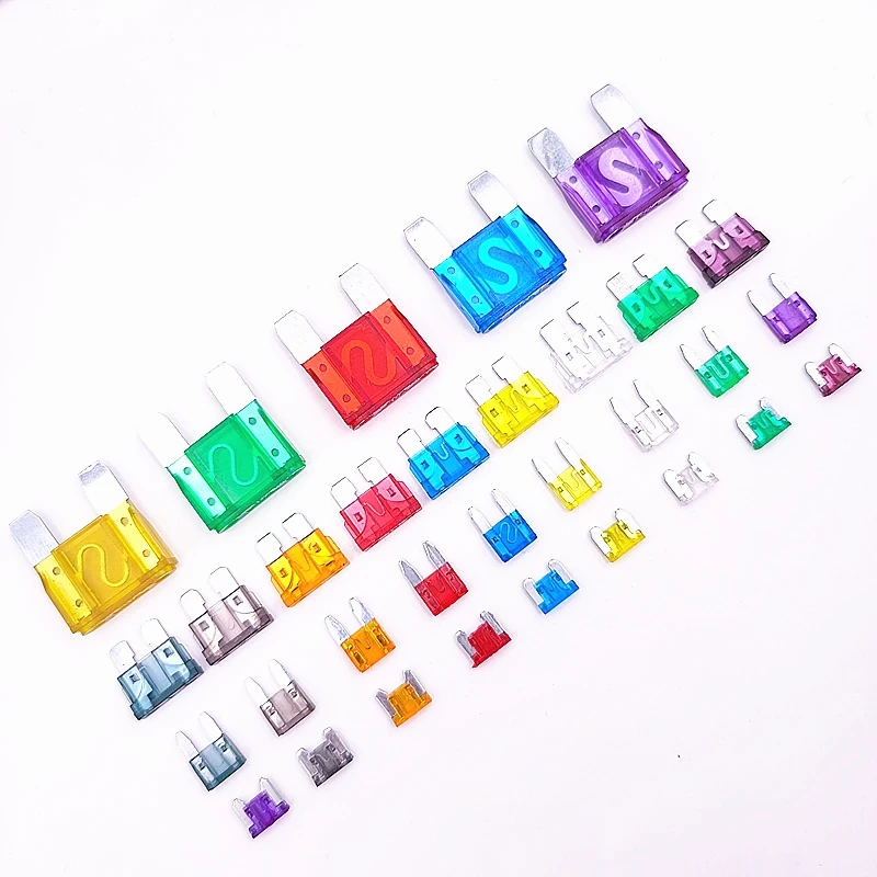 Inser Auto Car Fuse 1A 2A 3A 5A 7.5A 10A 15A 20A 25A 30A 35A 40A 50A 60A 70A 80A 90A 100A 120A ZINC Pins Mini Small Medium Max car fuse kit,car fuses