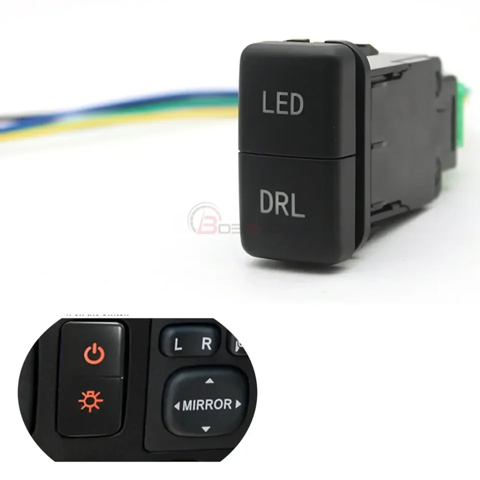 1Pc Car LED Light DRL Power Horn Mirror Heating Garage Door Double
