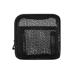 Portable and Durable Menstrual Pad Storage Bag with Zipper Closure - Ideal for Travel and Everyday Use (Black Mesh)