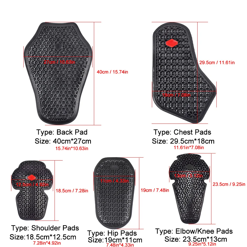 Motorcycle Armor Motorcycle Body Armor Body Protector Motorcycle Armor Vest Motorcycle Jackets Motorcycle Armor Pads Motorcycle Armor Accessories 5 Pcs CE Certification Motorcycle Jackets Protection Pads Riding Armor Back Shoulder Elbow Pads Rider Motocross Protective Gear
