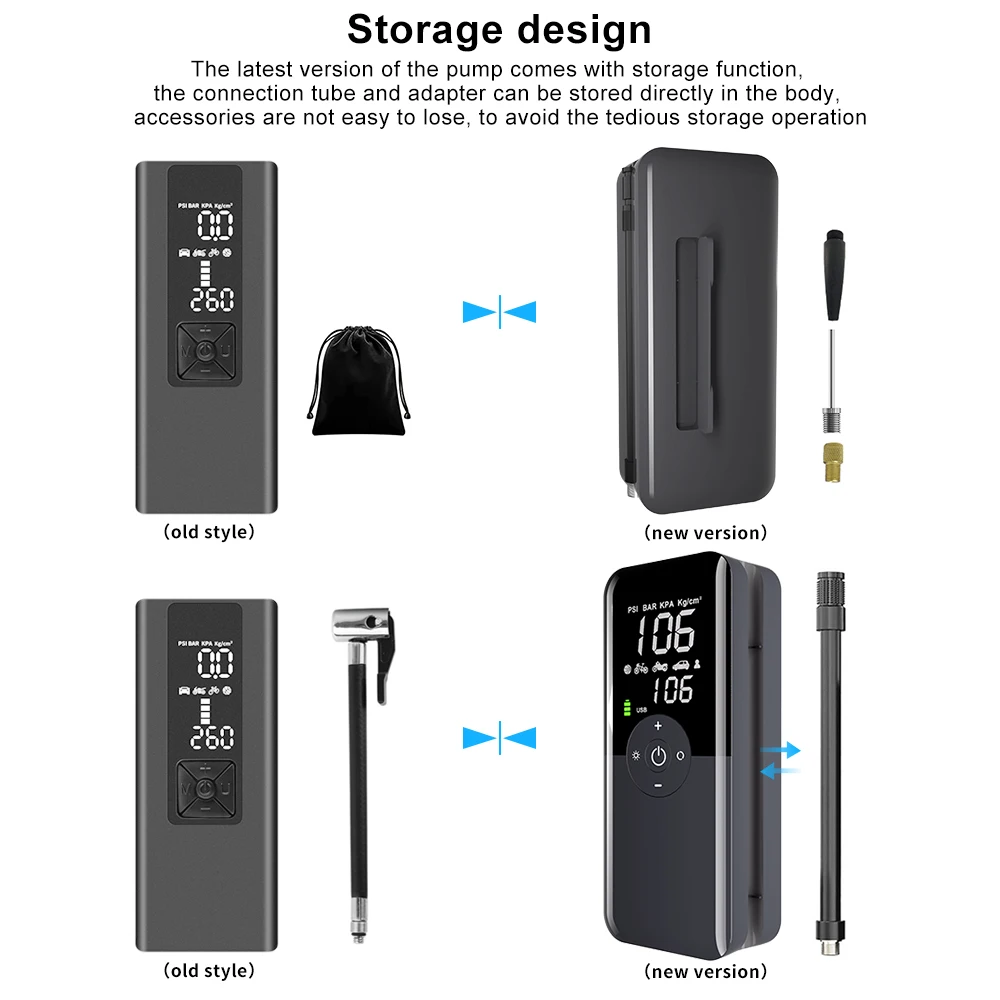Air pump Digital Tire Inflator Wireless Inflator Pump Mini Car Portable Illuminated Car Pump electric tire inflator air compressor pump air compressor tire inflator inflatable pump tire inflator gun