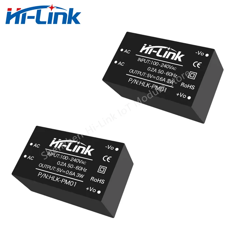 Hi-Link HLK-PM01 90-245Vac 5V 3W Output AC-DC Step Down Converter Isolation Adjustable Power Supply Module power supply switching power supply