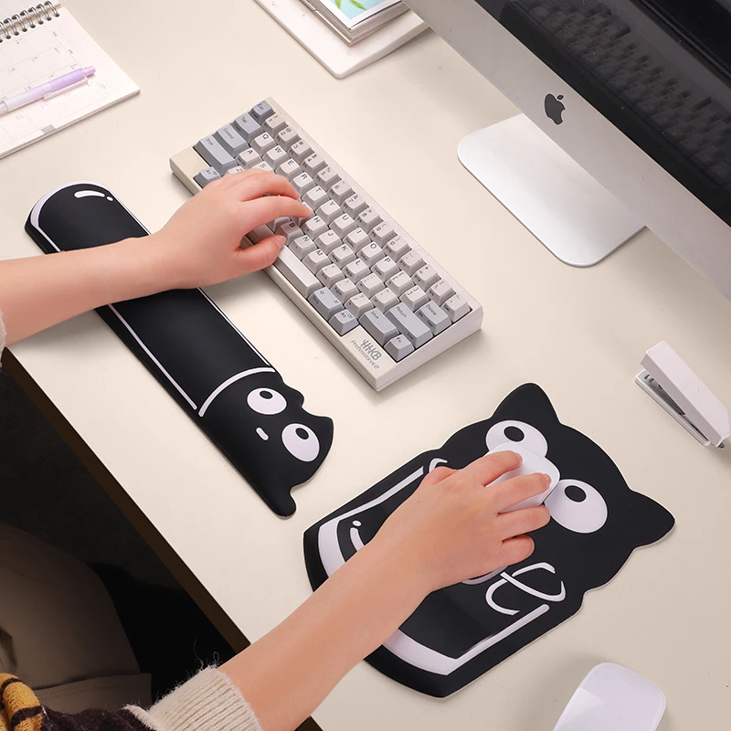Mouse Pad Keyboard Wrist Rest Memory Foam Silicone Ergonomic Mouse Pad for Desktop Office Computer Laptop Wrist Rest