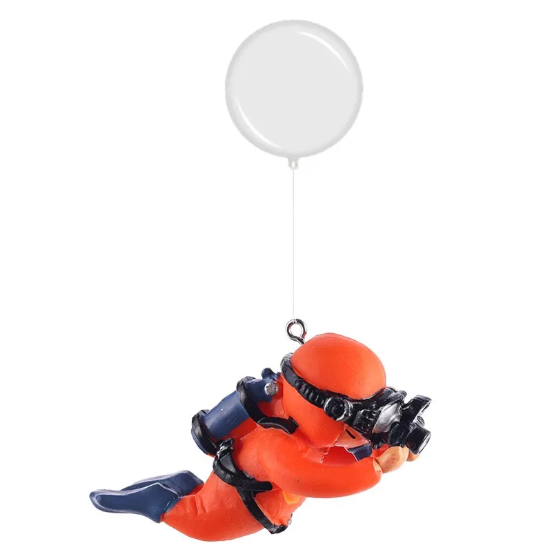 Zayookey 2Pcs Floating Diver Aquarium Decorations – Cute Blue Fat Diver Ornaments With Adjustable Bubbles For Fish Tanks - View #9