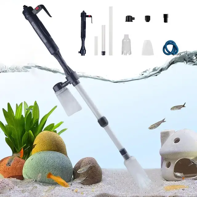 Electric Gravel Cleaner Aquarium Vacuum Cleaner Fish Tank Vacuum Cleaning Tool for Water Changing Sand Washing Water Circulation Electric Gravel Cleaner Aquarium Vacuum Cleaner Fish Tank Vacuum Cleaning Tool for Water Changing Sand Washing Water Circulation