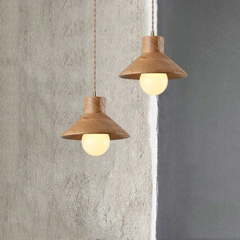 

Nordic Wood Pendant Lights For Kitchen Island Home Decor Hanging Lamp Bedside Restaurant Dinning Hall Table Suspended Light