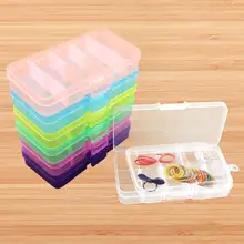 New 10 Slots Jewelry Tool Storage Box Cells Colorful Portable Container Ring Electronic Parts Screw Beads Organizer Plastic Case
